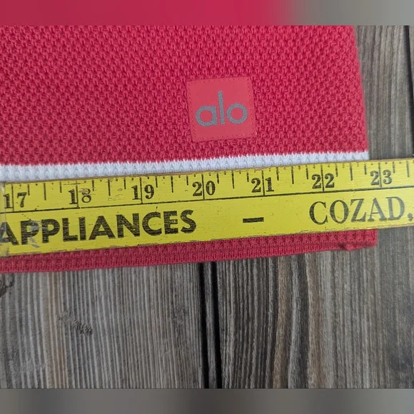 Alo Size Large Sweater Skirt In Candy Red With White Stripes Lined With Shorts - Picture 13 of 14